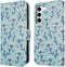 iMoshion Hoesje Geschikt voor Samsung Galaxy S22 Hoesje Met Pasjeshouder - iMoshion Design Bookcase smartphone - Blauw / Blue Flowers