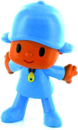 Pocoyo - speelfiguurtje pocoyo open armen - 7 cm - kunststof - Comansi