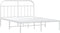 vidaXL - Bedframe - met - hoofdbord - metaal - wit - 180x200 - cm