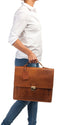 BURKELY Scott Briefcase 2 - Laptoptas 15 inch - 2 A4 document vakken - Cognac