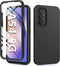 Podec 2-in-1 Hoesje met Screenprotector Geschikt voor Samsung Galaxy A54 Zwart Telefoonhoesje - Anti-Shock Case Cover