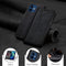 Podec Hoesje met Pasjeshouder Geschikt voor iPhone 12 Zwart Telefoonhoesje - Anti-Shock Bookcase Cover met 1x Screenprotector - Wallet Case