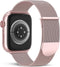 Podec Smartwatch Magnetische RVS Strap Rose Roze - Geschikt voor Apple Watch - Bandje Geschikt voor iWatch 42 / 44 / 45 / 49 mm - Geschikt voor Series 1/2/3/4/5/6/7/SE