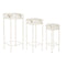 Set van 3 tafels Home ESPRIT Wit 30 x 30 x 70 cm (3 Onderdelen)