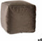 Poef Fluweel Grijs 30 x 30 x 30 cm (4 Stuks)