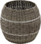 Poef Laos wicker beige ø46x40cm