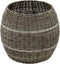 Poef Laos wicker beige ø46x40cm