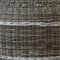 Poef Laos wicker beige ø46x40cm