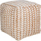 Poef Naturel/Ivoor - Stof - 40x40x40cm - Poef Vapi - House Nordic