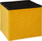 Poef - Opvouwbaar - Fluweel Geel - 31 x 31 cm