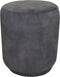 HSM Collection-Ronde Poef Otto-37x37x44-Dolfijn Grijs-Stof