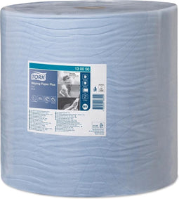 Poetspap tork wiping plus w1 blauw 130050