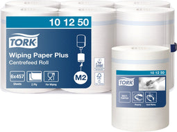Poetspapier Tork Wiping plus M2 160m wit 101250