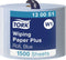 Poetspapier tork wiping plus w1 1500vel blauw