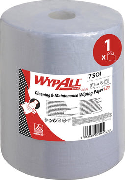 Poetsrol wypall l20 325mmx190m 500vel blauw 7301