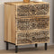 vidaXL - Nachtkastje - 50x33x60 - cm - massief - mangohout