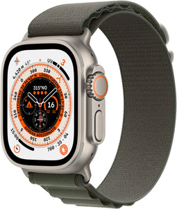 Apple Watch Ultra - Smartwatch - 49 mm Titanium - Alpine bandje Groen