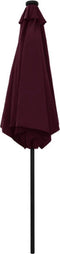 vidaXL - Parasol - met - LED-verlichting - aluminium - paal - 270 - cm - bordeauxrood