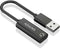 Aisens A106-0770 - USB-A naar 3.5mm Kabel - 0,1 m - Zwart