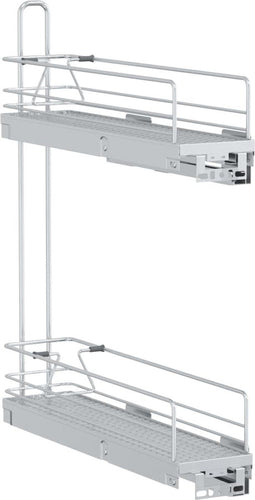 vidaXL - Draadmand - uittrekbaar - 2-laags - 47x12x56 - cm - zilverkleurig