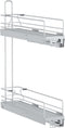 vidaXL - Draadmand - uittrekbaar - 2-laags - 47x12x56 - cm - zilverkleurig