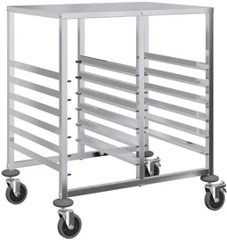 vidaXL - Dienbladenwagen - met - 12 - GN-bakken - 75x55x87 - cm - roestvrij - staal