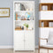 Costway Boekenkast – Verstelbare Planken & Kastdeur – 74,5 x 35,5 x 181,5 cm – Wit