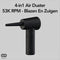Brixy Air Duster - 4-in-1 - 53K RPM - Draadloos Oplaadbaar - Zwart