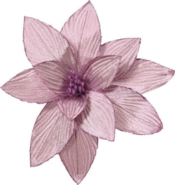 Poinsettia pesfluweel d30h15 cm lila