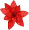 Poinsettia pesfluweel d30h15 cm rood