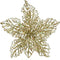 Poinsettia plastic d23.50h10cm goud