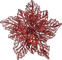 Poinsettia plastic d23.50h10cm rood