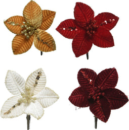 Poinsettia polyester d10h2cm a4