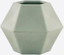 Point-Virgule geometrische vaas uit bamboevezel saliegroen 10.8x9.5x8cm