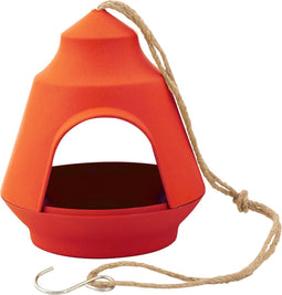 Point-Virgule - Voederhuisje Voor Tuinvogels - Hangend - Oranje – 18 x 17,5 x 15,5 cm