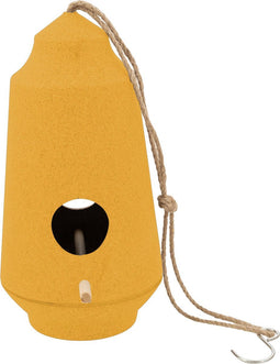 Point-Virgule - Vogelhuisje - Nestkastje tuinvogels - Okergeel - ø15cm H28cm