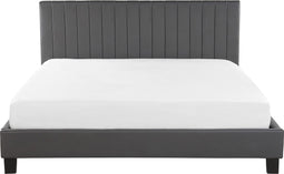 POITIERS - Tweepersoonsbed - Grijs - 180 x 200 cm - Kunstleer