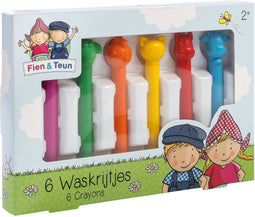 Bambolino Fien & Teun Waskrijtjes - Creatief speelgoed - 5 boerderijdierhoofdjes - Vanaf 2 jaar (5 stuks)