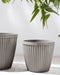 POKA - Plantenbak - Grijs - 36 cm - Polyresin