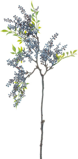 Poke berry spray blue 66 cm kunstbloem