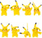 Pokémon - 8 Battle-figuren - Pakket van 8 Pikachu-figuren