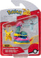 Pokémon Batte Figuur Set - Machop, Pikachu, Alolan Muk, 3st.