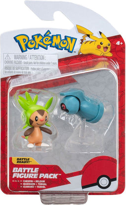 Pokémon Battle Figuren - Chespin & Beldum, 2st.