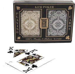 Pokerkaarten KEM 2-pack 100% Black/Gold