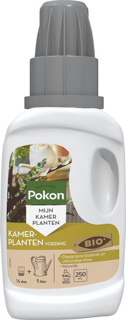 Pokon Bio Kamerplanten Voeding - 250ml - Plantenvoeding (bio) - 7ml per 1L water - Kamerplantenvoeding