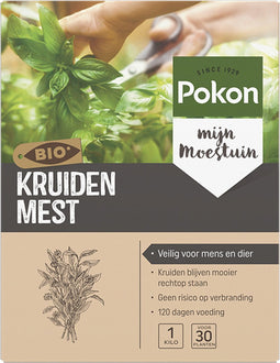Pokon Bio Kruiden Mest - 1kg - Biologische Meststof - Voor sterke kruidenplanten - 120 dagen voeding