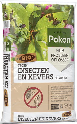 Pokon Bio Tegen Insecten en Kevers Compost - 20l - Biologisch insectenbestrijding - Tegen schadelijke insecten en kevers - Bevat voeding en bodemleven