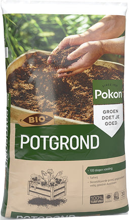 Pokon Bio Turfvrije Potgrond - 30l - Voor binnen en buiten - 100 dagen voeding - Potgrond universeel