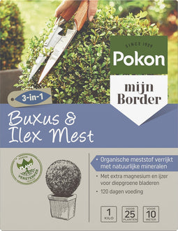 Pokon Buxus & Ilex Mest - 1kg - Meststof - 3-in-1 werking