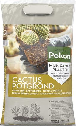 Pokon Cactus Potgrond - 5L - Potgrond voor cactus en vetplanten - 60 dagen voeding